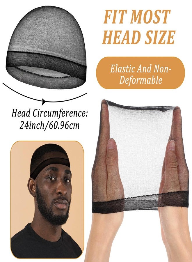 سيبا قبعة سيبا للرجال، 30 قطعة، قبعة شعر مستعار مرنة، شبكة شعر مطاطية، قبعات جوارب للرجال البالغين، مريحة وجيدة التهوية للارتداء لفترات طويلة، أسود - Image 2